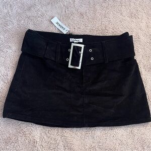 Garage Corduroy Belt Mini Skirt